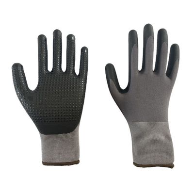 Dotted nitrile foam coated gloves
